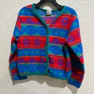 Girls vintage beyond blue cardigan big buttons size 6X